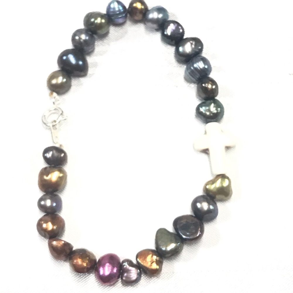 Religious Freshwater Pearls bracelets-fwp10